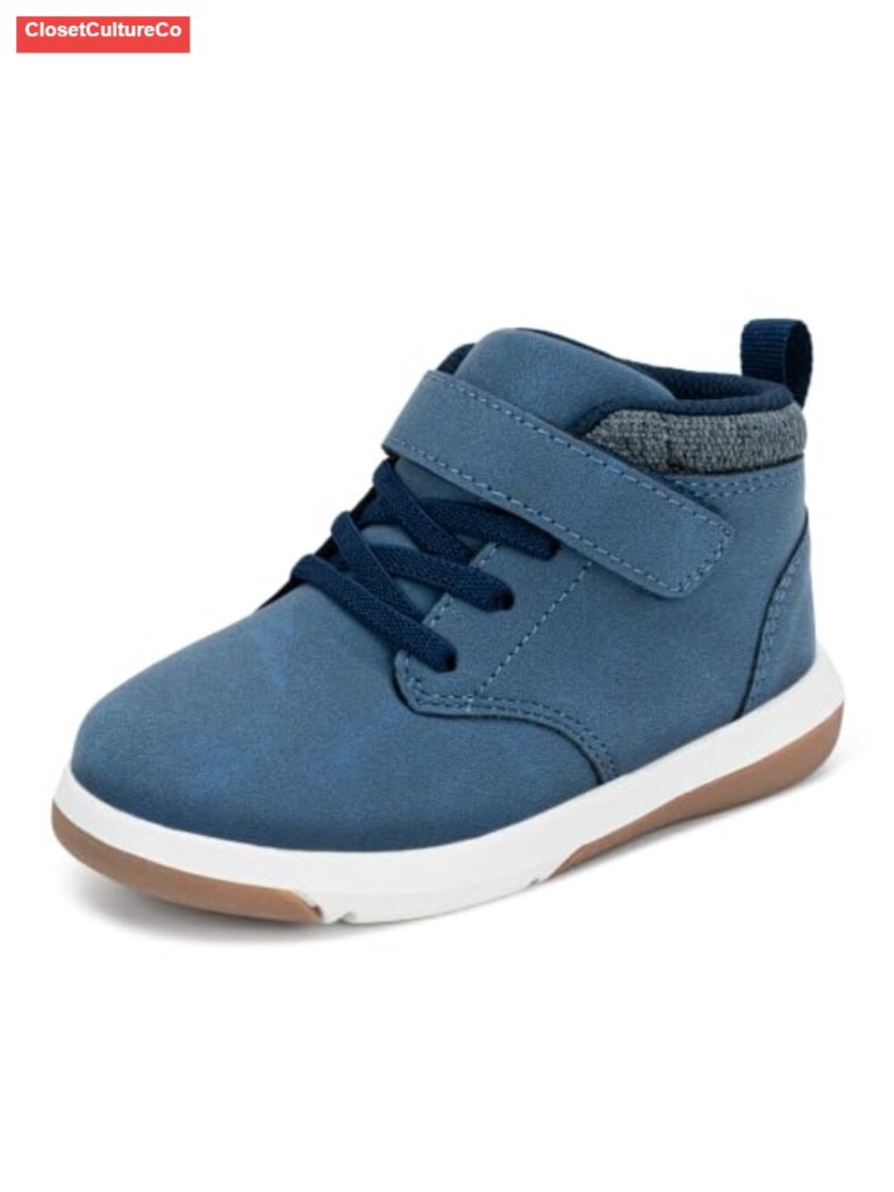 Toddler Boys High Top Sneakers Water Resistant PU Ankle Boots Hook and Loop